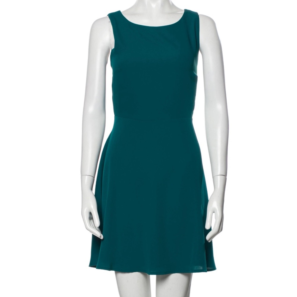Rachel Zoe Scoop Neck Emerald Mini Dress Size 4
